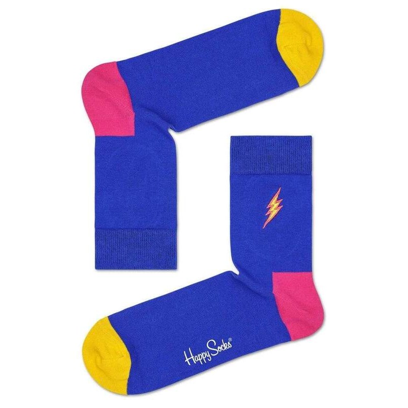 happy socks - BEFL13 - 6500 - Embroidery flash half crew sock